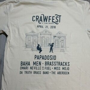 Crawfest Tulane 2018 Comfort Colors Pocket T Shirt Medium Festival Band Tee